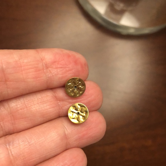 Tory Burch gold tone signature post earrings - Picture 4 of 7